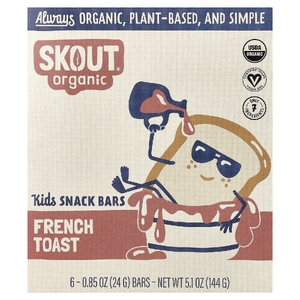 Skout Organic, детские батончики-снеки, французский тост, 6 батончиков по 24 г (0,85 унции)