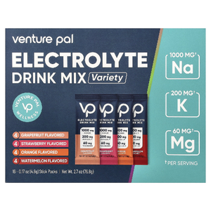 Venture Pal, смесь для приготовления электролитического напитка, ассорти, 16 стик-пакетов по 4,8 г (0,17 унции)