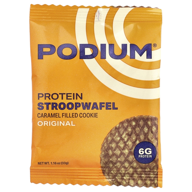 Podium Nutrition, протеиновая штучная вафля, оригинальная, 8 вафель по 33 г (1,16 унции) (Товар снят с продажи) 