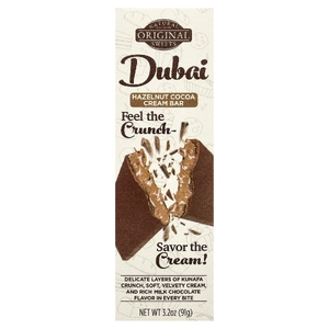Original Natural Sweets, дубайский батончик с фундуком, какао-кремом, 91 г (3,2 унции)