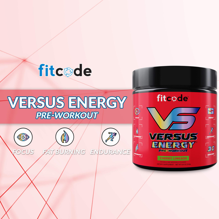 fitcode, Versus Energy®, предтренировочный комплекс, вишневый лаймад, 249 г (8,8 унции)