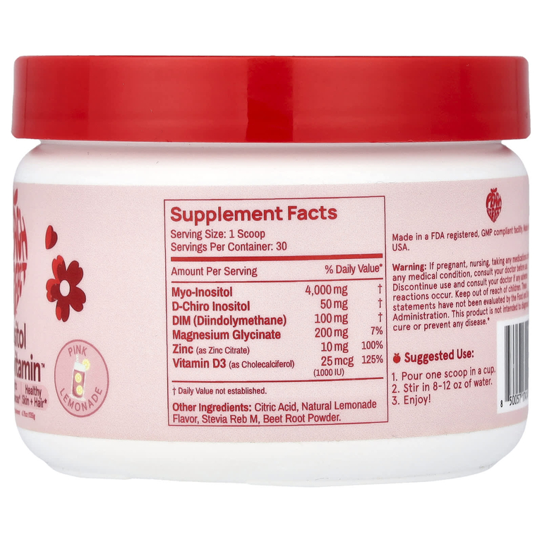 Peach Perfect, Inositol Multivitamin™, со вкусом розового лимонада, 135 г (4,75 унции)
