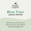 Simply Organic, приправа для гриля, лимон и перец, 97 г (3,42 унции)