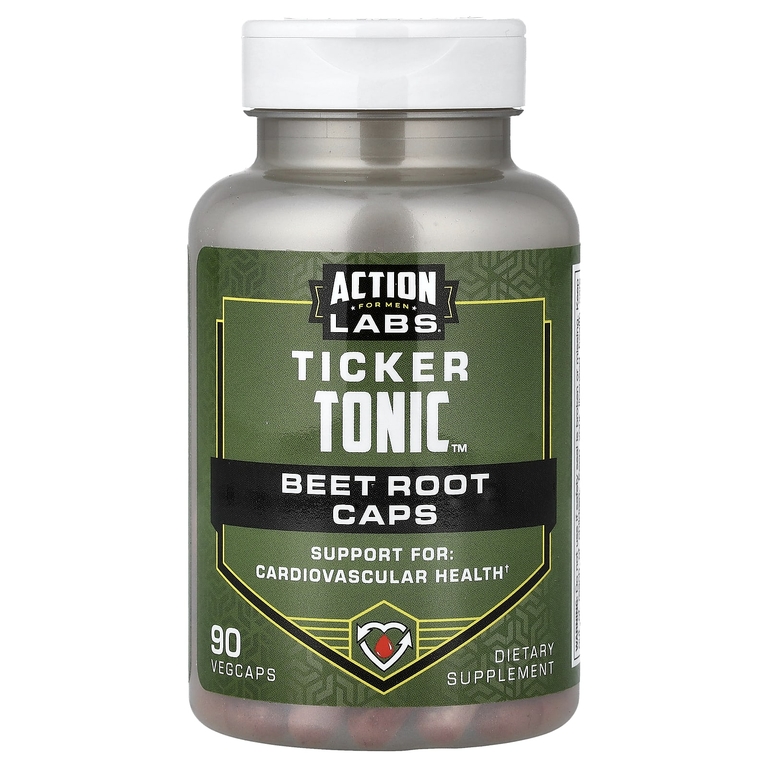 Action Labs, для мужчин, Ticker Tonic™, корнеплод свеклы, 90 растительных капсул