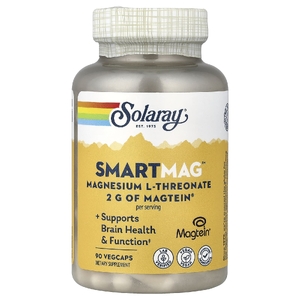 Solaray, SmartMag™, L-треонат магния, 90 капсул VegCap (48 мг в 1 капсуле VegCap)