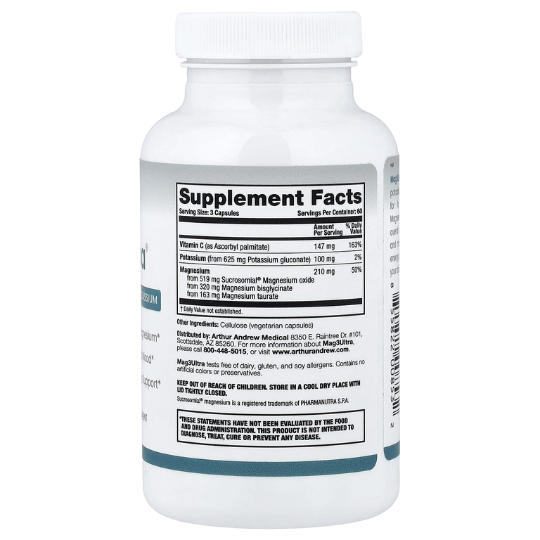 Arthur Andrew Medical, Mag3Ultra®, 180 капсул