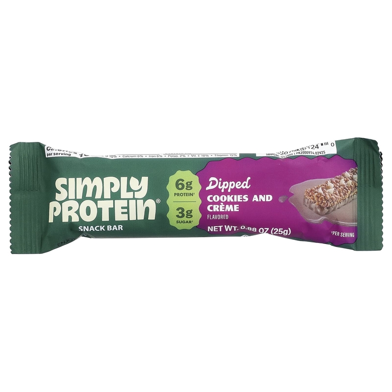 Simply Protein, батончики-снеки, печенье и крем, 5 шт. по 25 г (0,88 унции)