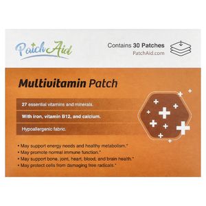 PatchAid, мультивитаминный патч, 30 патчей