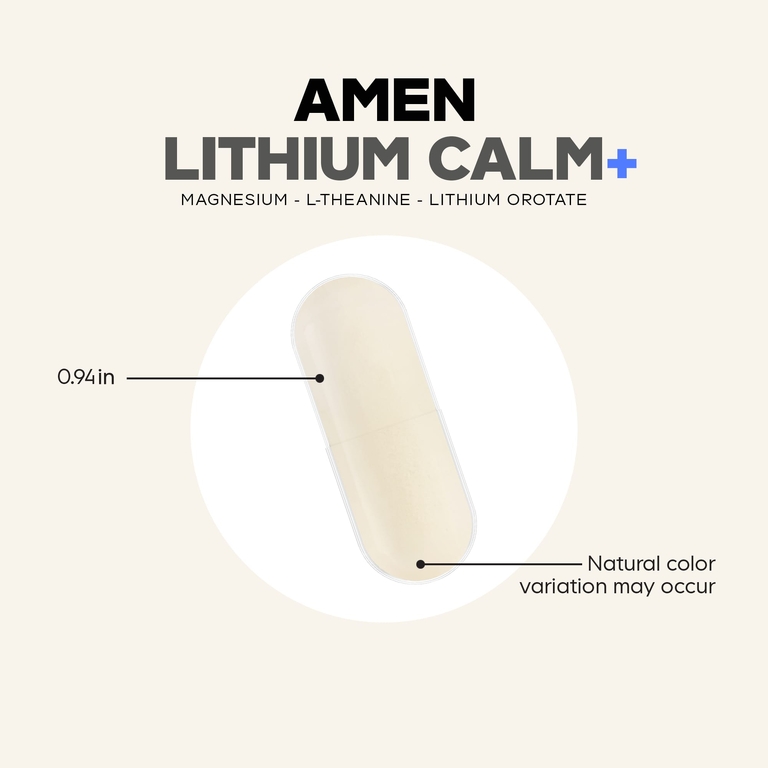 Codeage, Amen Lithium Calm+, 60 растительных капсул