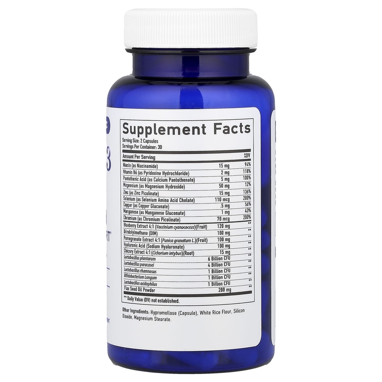 SMNutrition, Triple Action Clear 3, поддержка кожи, DIM, пробиотики, цинк, 60 капсул
