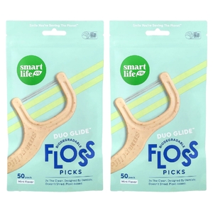 SmartLifeCo, Duopik™, зубные нити, мятный вкус, 100 шт.