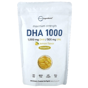 Micro Ingredients, ДГК 1000, со вкусом лимона, 200 капсул, покрытых кишечнорастворимой оболочкой