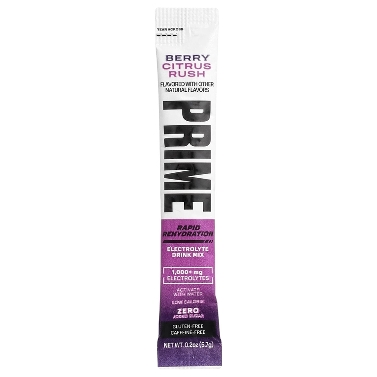 Prime Hydration, Rapid ReHydration, смесь для приготовления электролитического напитка, со вкусом ягод и цитрусовых, 16 стик-пакетов по 5,7 г (0,2 унции)