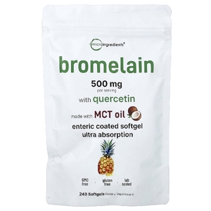 Micro Ingredients, бромелаин с кверцетином, 240 капсул