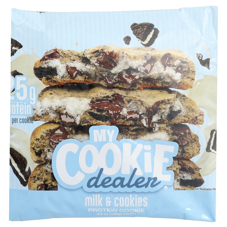 My Cookie Dealer Protein, протеиновое печенье, молоко и печенье, 12 шт. по 108 г (3,8 унции)