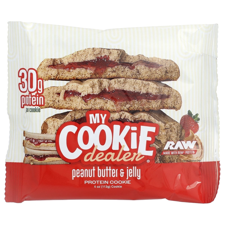 My Cookie Dealer Protein, протеиновое печенье, арахисовая паста и джем, 12 шт. по 113 г (4 унции)