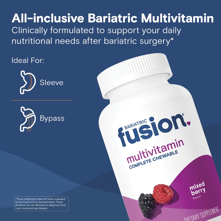 Bariatric Fusion, мультивитамины, ягодный вкус, 120 таблеток