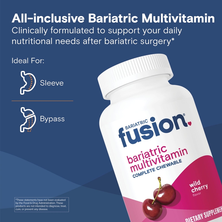 Bariatric Fusion, мультивитамины, со вкусом черешни, 120 таблеток