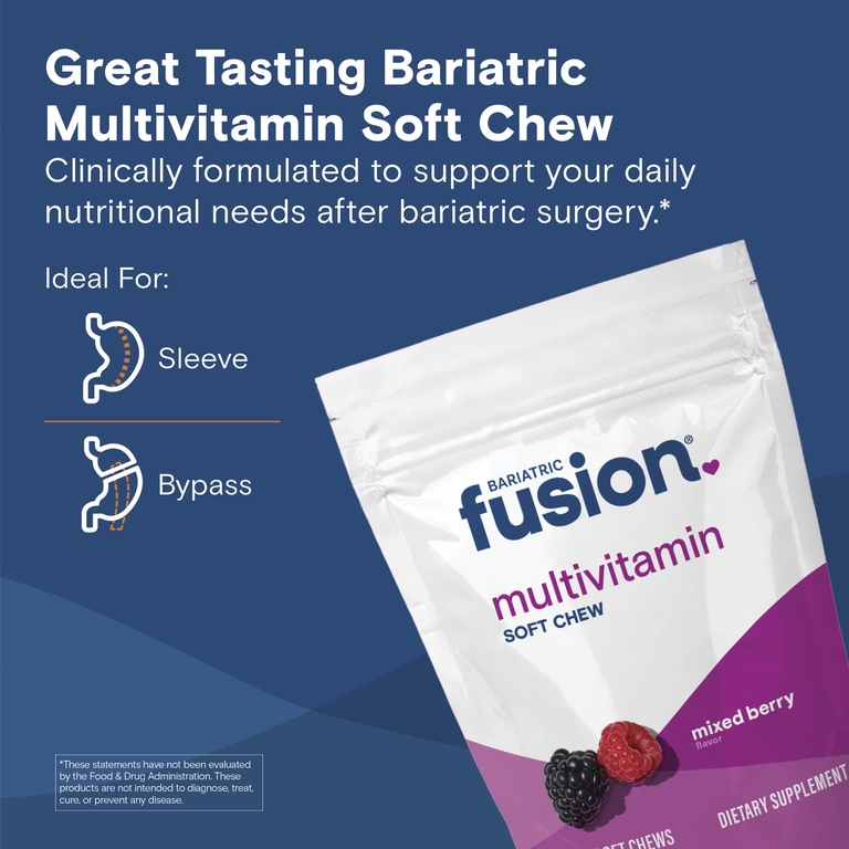 Bariatric Fusion, мультивитаминные жевательные таблетки, ягодный вкус, 60 жевательных таблеток