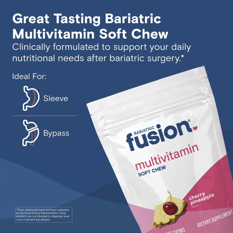 Bariatric Fusion, мультивитаминные жевательные таблетки, со вкусом вишни и ананаса, 60 жевательных таблеток