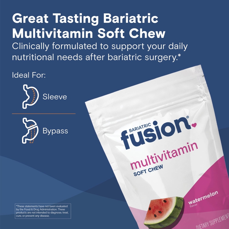 Bariatric Fusion, мультивитаминные жевательные таблетки, со вкусом арбуза, 60 жевательных таблеток