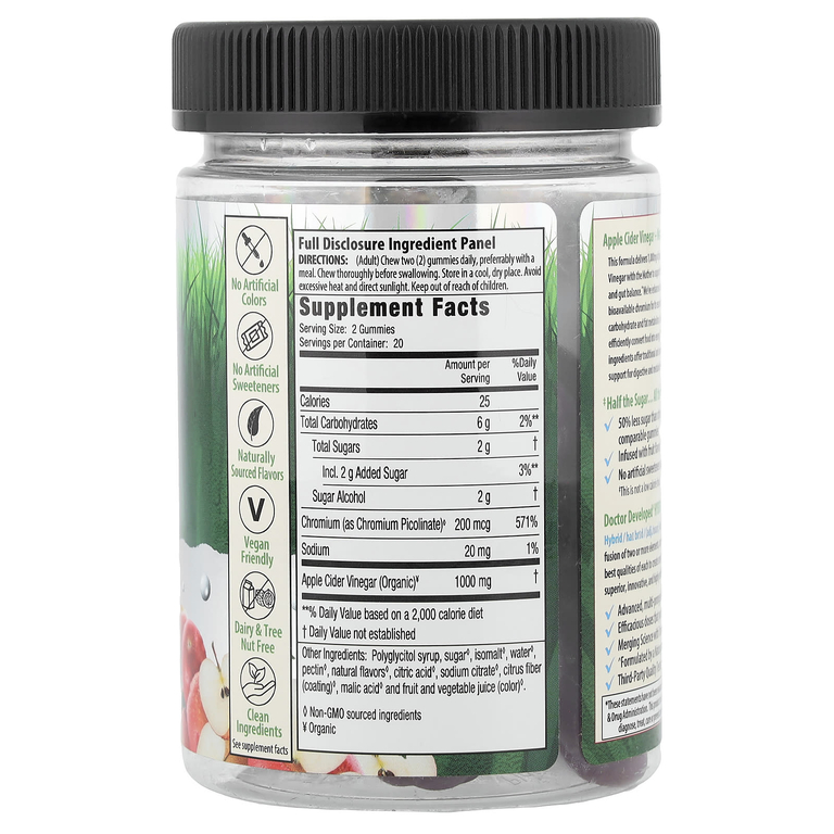 Irwin Naturals, яблочный уксус + жевательные таблетки для поддержания метаболизма, со вкусом яблока, 40 жевательных таблеток (500 мг в 1 таблетке)