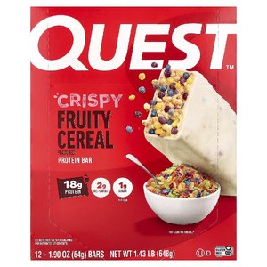 Quest Nutrition, протеиновый батончик, хрустящие фруктовые хлопья, 12 батончиков по 54 г (1,9 унции)