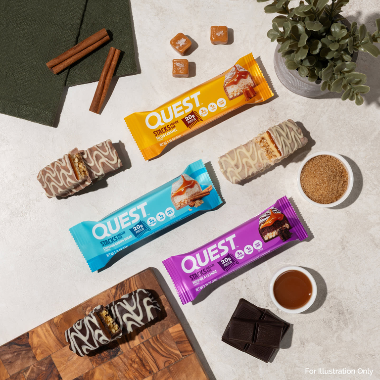 Quest Nutrition, Stacks, протеиновый батончик, брауни A La Mode, 12 батончиков по 67 г (2,36 унции)