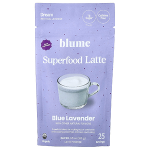 Blume, латте с суперфудами, голубая лаванда, без кофеина, 100 г (3,5 унции)