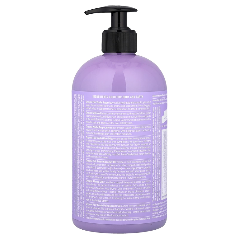 Dr. Bronner's, 4-in-1 Organic Sugar Soap, Lavender, 24 fl oz (710 ml)