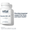 Vital Nutrients, витамины D3 и К2, 120 вегетарианских капсул