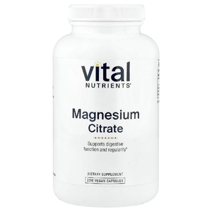 Vital Nutrients, цитрат магния, 200 веганских капсул (150 мг в 1 капсуле)