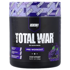 Redcon1, Total War®, предтренировочный комплекс, со вкусом винограда, 468 г (16,51 унции)