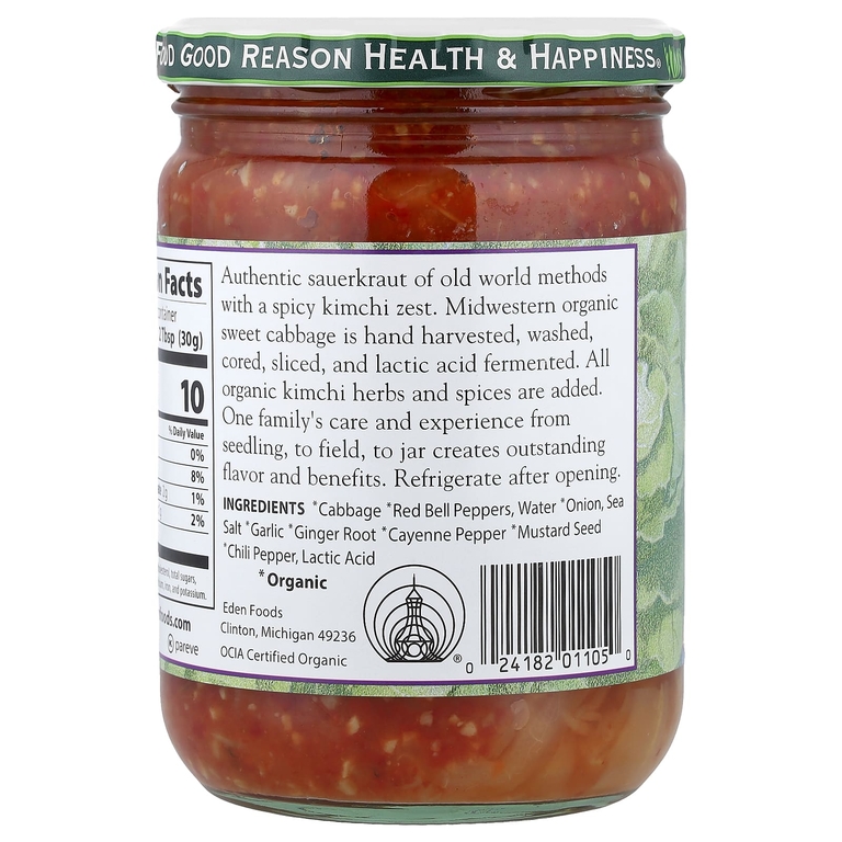Eden Foods, органическая квашеная капуста для кимчи, 510 г (18 унций)