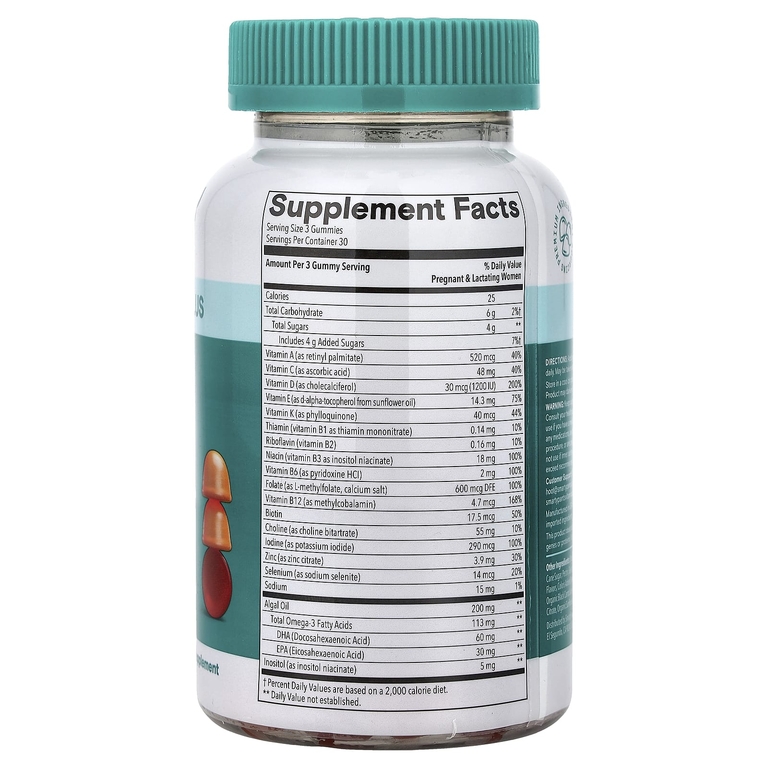 SmartyPants, Prenatal Plus, жевательные мультивитамины для беременных с омега-кислотами, лимонад с апельсином и клубникой, 90 жевательных таблеток
