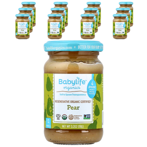 BabyLife Organics, детское питание, от 4 месяцев, груша, 12 баночек по 91 г (3,2 унции)