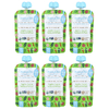 BabyLife Organics, детское питание для детей от 6 месяцев, яблоко, морковь, шпинат и кудрявая капуста, 6 паучей по 99 г (3,5 унции)