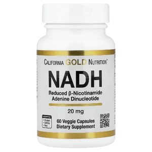 California Gold Nutrition, NADH, 20 mg, 60 Veggie Capsules