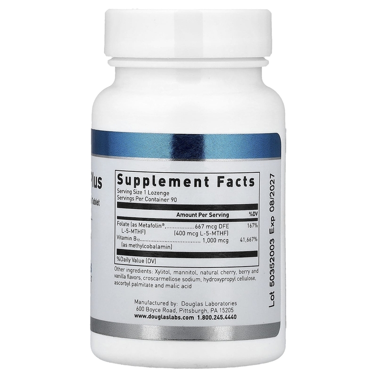 Douglas Laboratories, Methyl B12 Plus, 90 пастилок