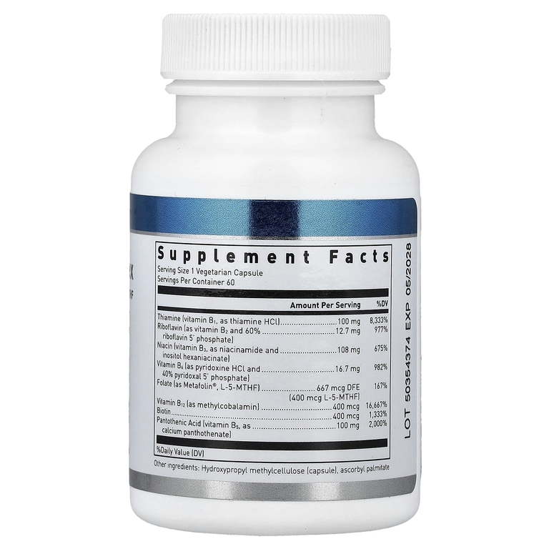 Douglas Laboratories, комплекс витаминов группы B с Metafolin® L-5-MTHF, 60 вегетарианских капсул
