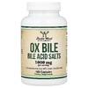Double Wood Supplements, Ox Bile - Bile Acid Salts, 120 Capsules (500 mg per Capsule)