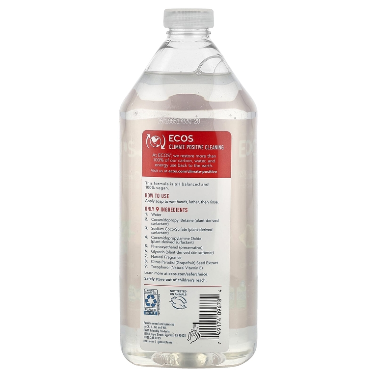 Ecos, Plant Powered Hand Soap Refill, Orange Blossom, 32 fl oz (946 ml)