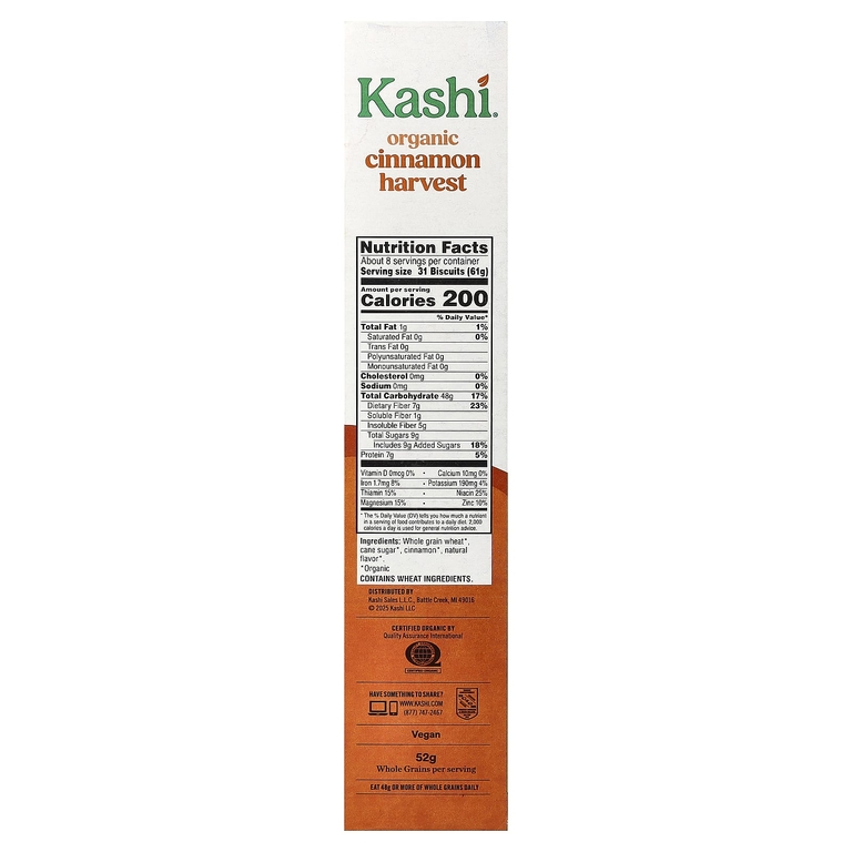 Kashi, органические каши, коричная корица, 510 г (18 унций)