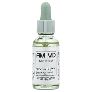 Amy Myers MD, витамины D3 и K2, 30 мл (1 жидк. унция)