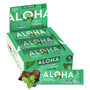 Aloha, Organic Protein Bars, Chocolate Mint, 12 Bars, 1.98 oz (56 g) Each