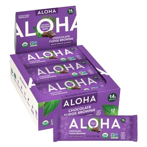 Aloha, Organic Protein Bars, Chocolate Fudge Brownie, 12 Bars, 1.98 oz (56 g) Each