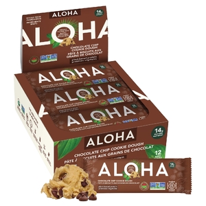Aloha, Organic Protein Bars, Chocolate Chip Cookie Dough, 12 Bars, 1.98 oz (56 g) Each