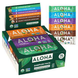Aloha, Organic Protein Bars, Sampler Pack, 12 Bars, 1.98 oz (56 g) Each