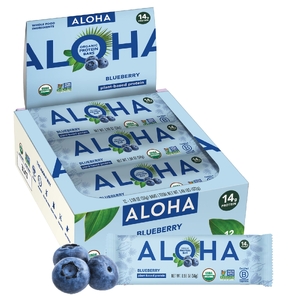 Aloha, Organic Protein Bars, Blueberry, 12 Bars, 1.98 oz (56 g) Each