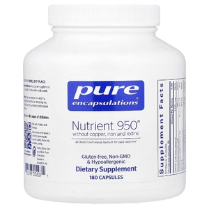 Pure Encapsulations, Nutrient 950® без меди, железа и йода, 180 капсул